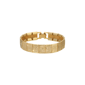 1928 7.5in. Gold-Tone Floral Bangle Bracelet - image 1
