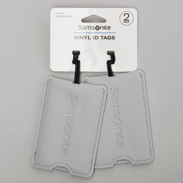 Samsonite 2pk. Vinyl ID Tags - Light Grey - image 