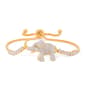 Accents Gold Plated Diamond Accented Elephant Adjustable Bracelet - image 1