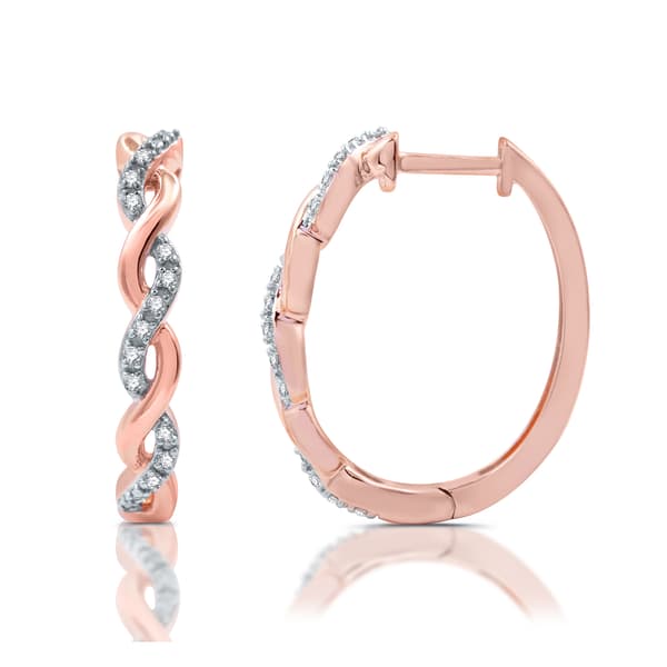 Diamond Classics™ Sterling Silver 1/10ctw. Twist Earrings