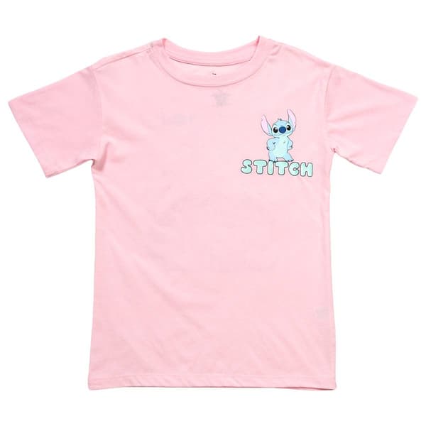 Girls (7-16) Disney Stitch Jelly Ink Be Your Best Tee