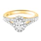 Nova Star® Gold Lab Grown Oval Diamond Halo Split Shank Ring - image 2