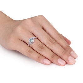 Gemstones Classics&#8482; 10kt. White Gold Aquamarine Engagement Ring