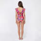 Womens Cupshe Ruffle Sleeve Tropical U Wire One Piece Swimsuit - image 2