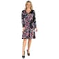 Womens 24/7 Comfort Apparel Paisley V-Neck A-Line Dress - image 1