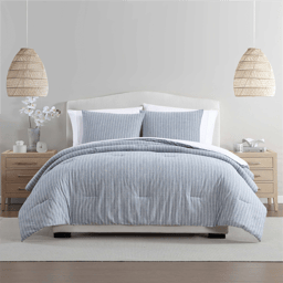 Palm Aire Jackson 3pc. Light Blue Stripe Cotton Comforter Set