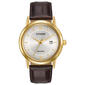Mens Citizen&#40;R&#41; Silver Dial Brown Leather Strap Watch - AW1232-04A - image 1