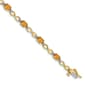 Gemstone Classics&#40;tm&#41; 14kt. Diamond & Citrine Link Bracelet - image 1