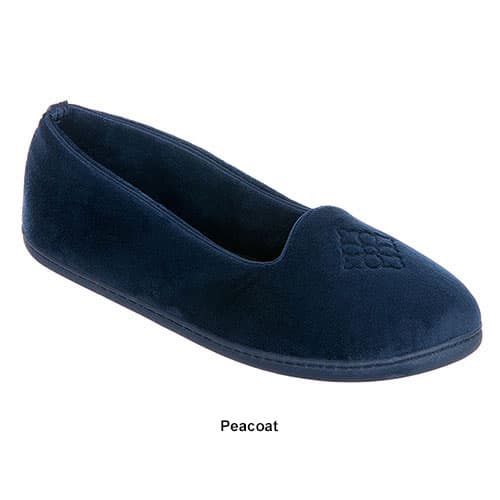 Womens Dearfoams&#174; Microfiber Velour Closed Back Slippers