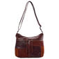 Great American Leatherworks Paneled Collage Hobo Crossbody - image 1