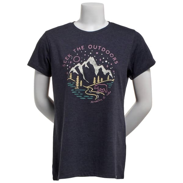 Womens Mountain and Isles Bear & Mountain Graphic Tee