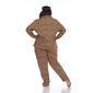 Plus Size White Mark 3pc. Brown Cheetah Pajama Set - image 3