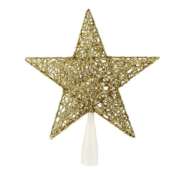 Northlight Seasonal 10in. LED Gold Star Christmas Tree Topper - image 