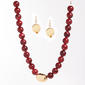 Ashley Cooper(tm) Gold Plated Dome Geo Bead Necklace & Earring Set - image 1