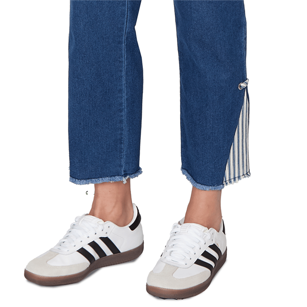 Plus Size Ruby Rd. Set Sail Nautical Stripe Inset Slim Fit Jean