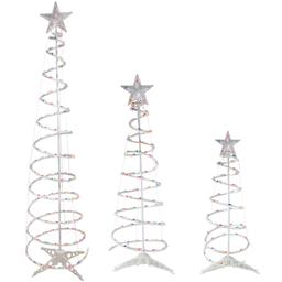 Northlight Seasonal Spiral Christmas Trees - Set of 3