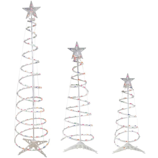 Northlight Seasonal Spiral Christmas Trees - Set of 3 - image 