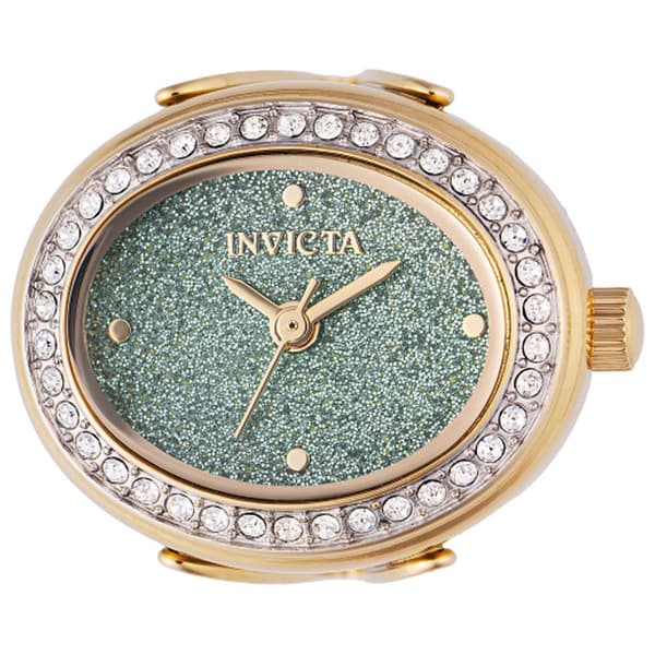 Womens Invicta Green Dial Quartz Mini Ring Watch - 49602 - image 