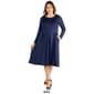 Plus Size 24/7 Comfort Apparel Fit N' Flare Dress - image 5