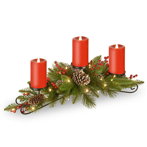 National Tree 30in. Battery Operated Bristle Centerpiece - image 