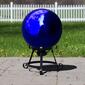 Northlight Seasonal 10in. Blue Outdoor Garden Gazing Ball - image 3