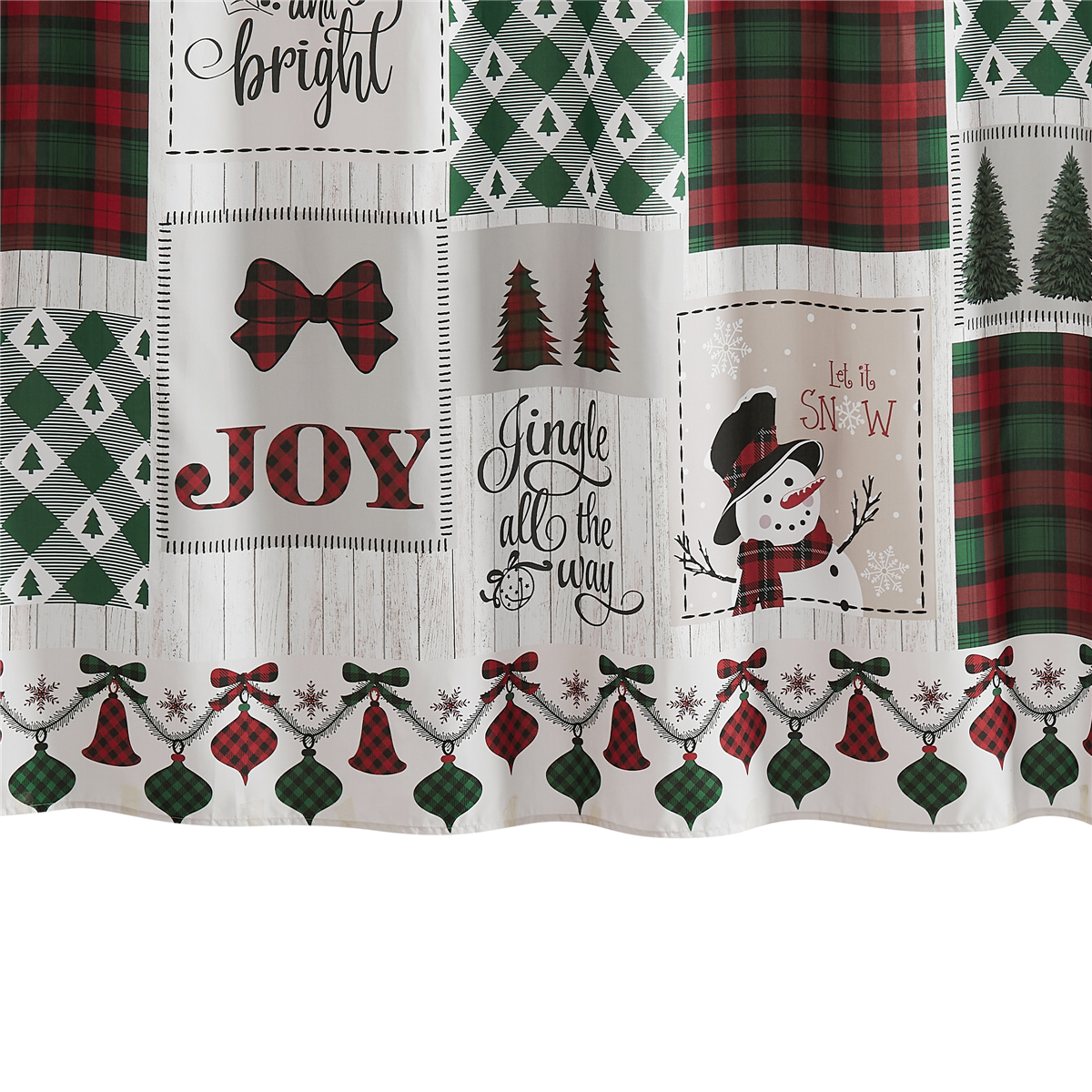 Avanti Patchwork Plaid Shower Curtain