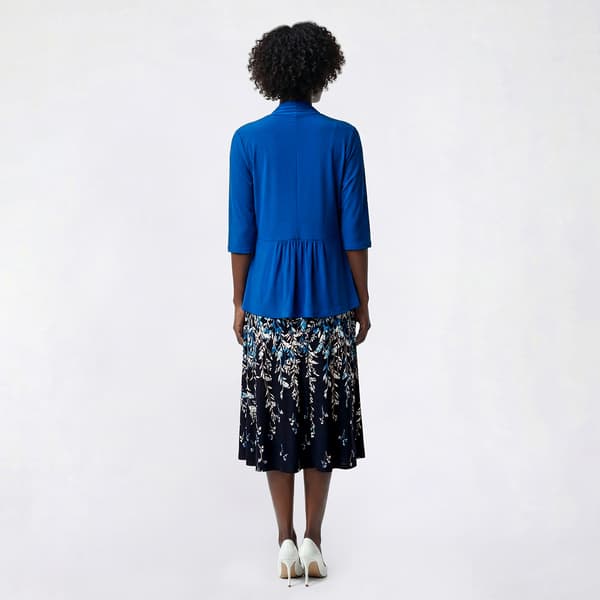 Plus Size Sandra Darren Short Sleeve Vine A-Line Jacket Dress