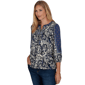 Petite Ruby Rd. English Countryside 3/4 Sleeve Foliage Blouse - image 3