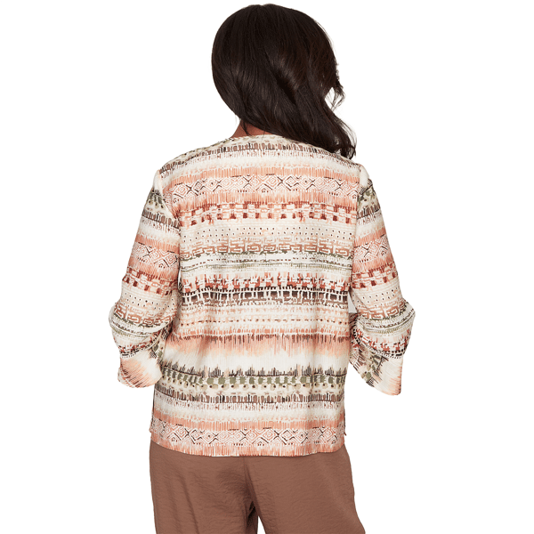 Womens Alfred Dunner Spice Market 3/4 Flounce Sleeve Blouse - image 