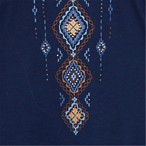 Plus Size Alfred Dunner Tuscany Diamond Embroidery Blouse
