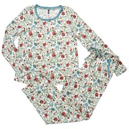 Womens IZOD® Long Sleeve Folk Fantasia Floral Long Leg Pajama Set