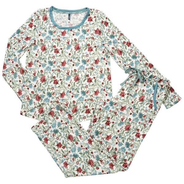 Plus Size IZOD® Long Sleeve Folk Fantasia Floral Pajama Set
