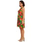 Womens Nina Leonard Sleeveless Print Swing Dress - Black/Guava - image 4