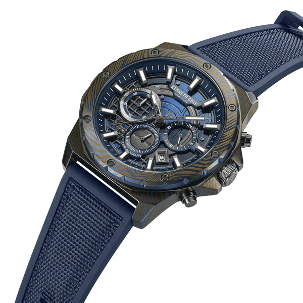 Mens Kenneth Cole New York® Chronograph Blue Watch - KCWGO0087601