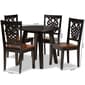 Baxton Studio Mina 2-Tone Dark Brown/Walnut Brown 5pc. Dining Set - image 9