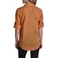 Womens DKNY Roll Tab Sleeve Solid Casual Button Down - image 2