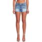 Juniors YMI&#174; Mid Rise Fray Hem With Back Pocket Flap Denim Shorts - image 2