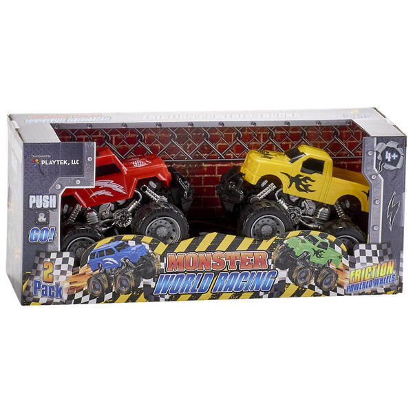 Playtek Monster World Racing 2pc. Friction Trucks - image 