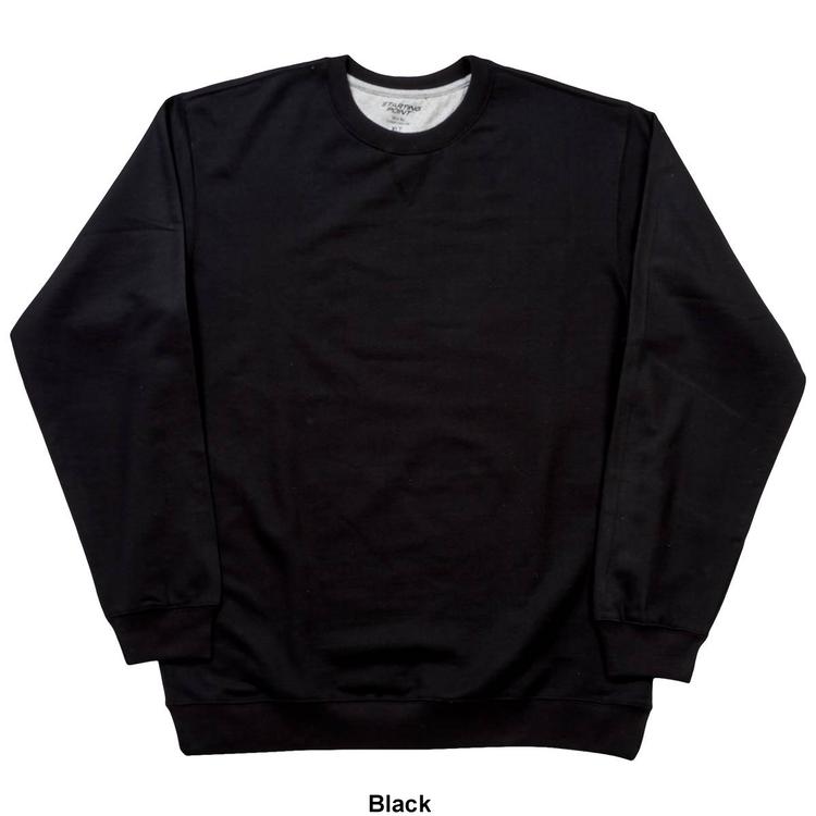 Mens Big &amp; Tall Starting Point Solid Long Sleeve Sweatshirt