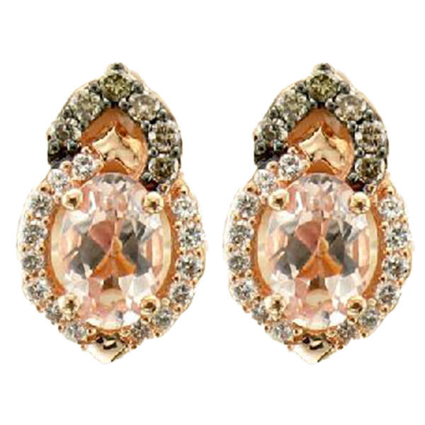 Le Vian Chocolatier&#40;R&#41; Peach Morganite&#40;tm&#41; Diamond Drop Earrings - image 