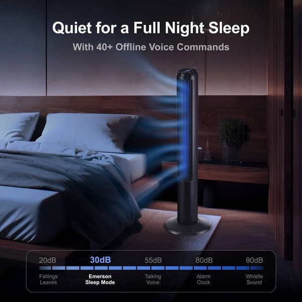Emerson Smartvoice 40 Inch Toer Fan With Remote