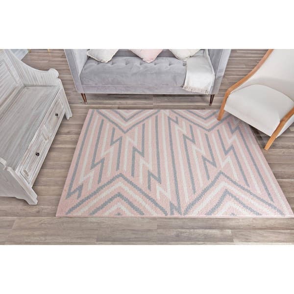 Rugs America™ Miko Strawberry Geometric Contemporary Area Rug