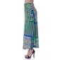 Womens 24/7 Comfort Apparel Green Scarf A-Line Maxi Skirt - image 2