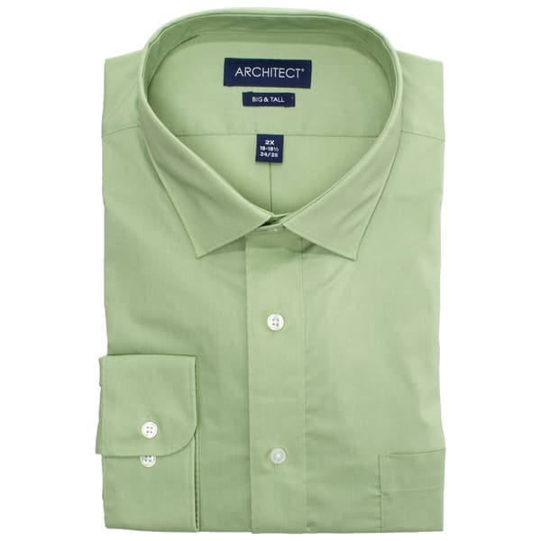 Mens Big & Tall Architect(R) Performance Tall Dress Shirt-Asparagus - image 