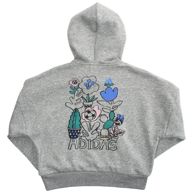 Girls (7-16) adidas® Plant Love Puffy Back Art Loose Fit Hoodie