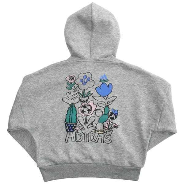 Girls (7-16) adidas® Plant Love Puffy Back Art Loose Fit Hoodie