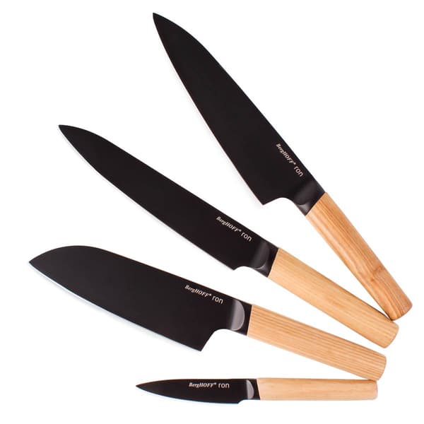 BergHOFF Ron Stainless Steel 4pc. Black Kitchen Knife Set