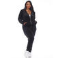 Plus Size White Mark Two Piece Velour Tracksuit Set - image 1