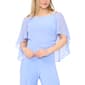 Petite MSK Solid Capelet Overlay Rhinestone Trim Jumpsuit - image 4