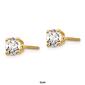 Pure Fire 14kt. Gold 2/3ctw. 4-Prong Diamond Screw-Back Earrings - image 2